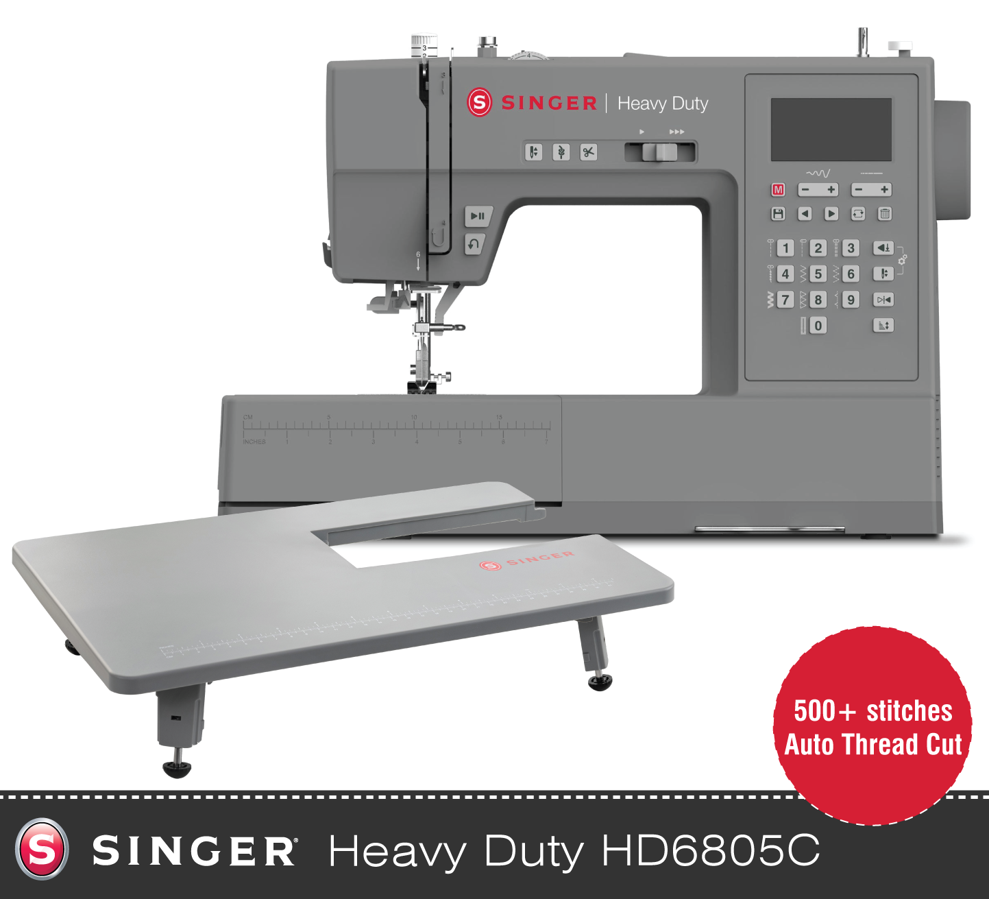Singer Heavy Duty HD6805 Sewing Machine - Highest spec heavy duty with auto thread cut, sews letters and numbers, highly recommended - New 2025 model