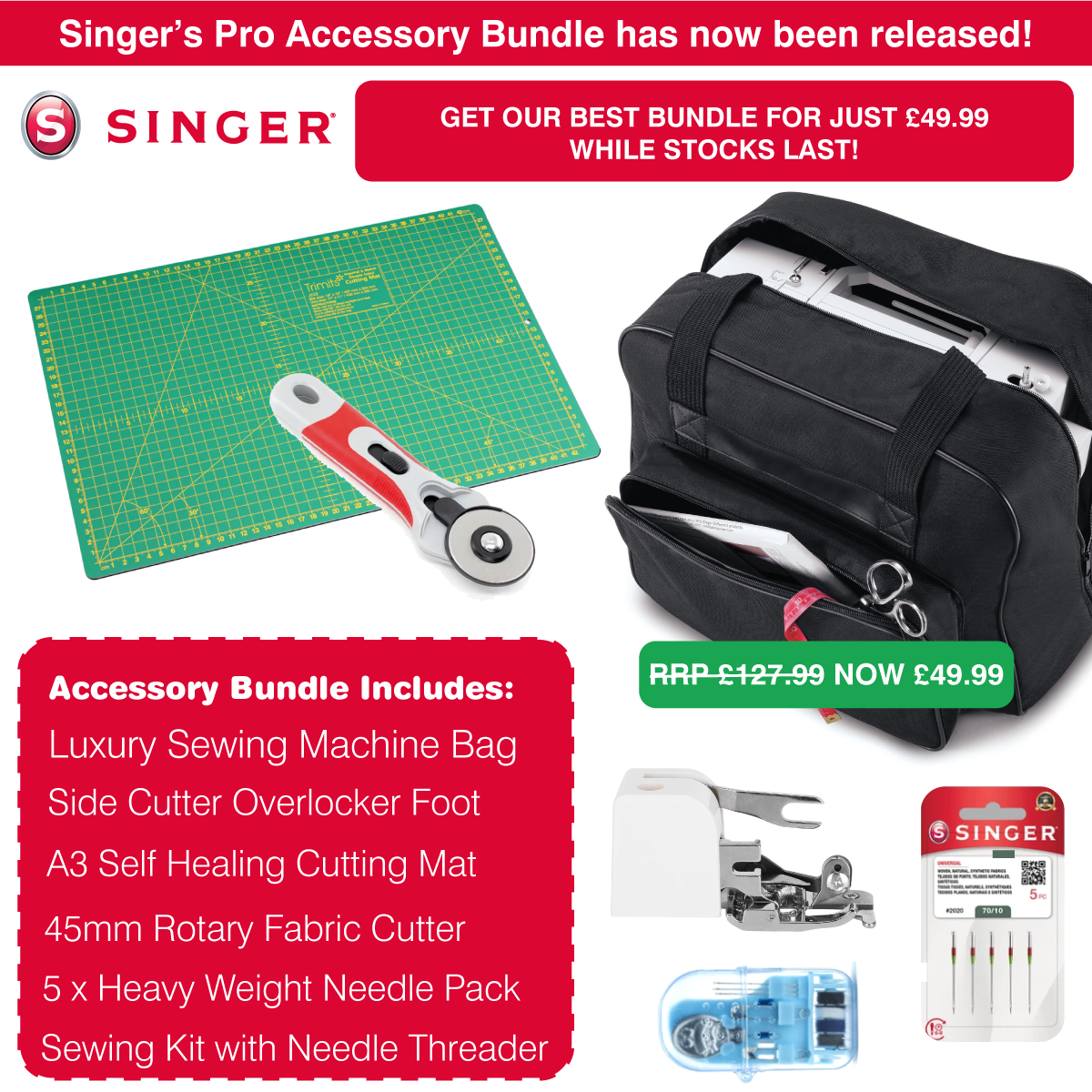 Singer Pro Gift Bundle - Save £78 - Exclusive to Singer Studio