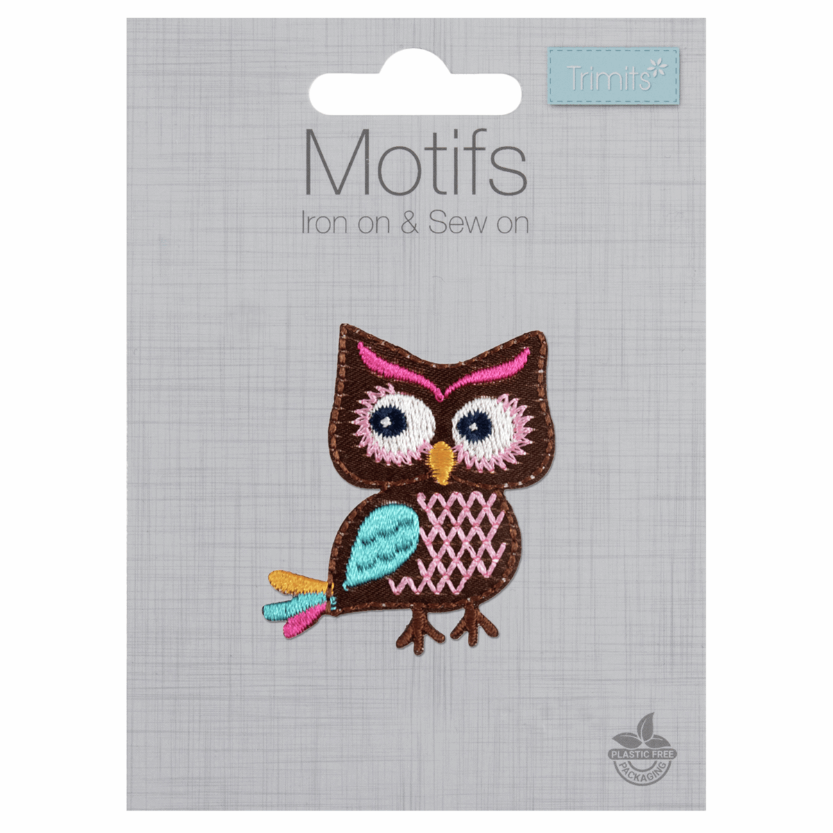 Iron-On/Sew On Motif Patch - Colourful Owl