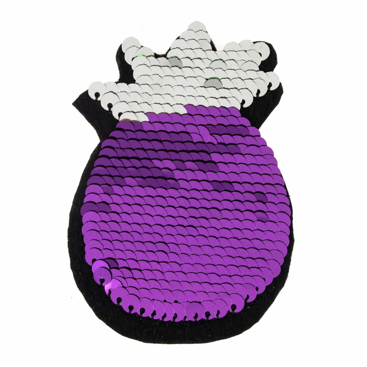 Iron-On/Sew On Motif Patch - Flip Sequin Pineapple