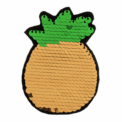 Iron-On/Sew On Motif Patch - Flip Sequin Pineapple