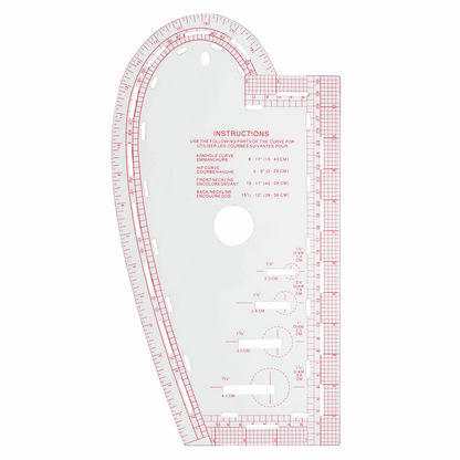 Sew Easy Curved Ruler - 13.875 x 7.375in