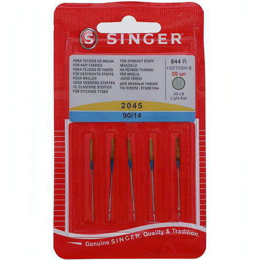 5 x Singer Stretch (Ball Point) Needles (2045) 90/14