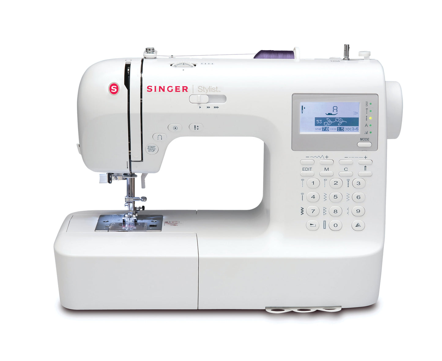 Singer Stylist 9100 Sewing Machine - 400 stitch patterns with 2 fonts for letter and number sewing